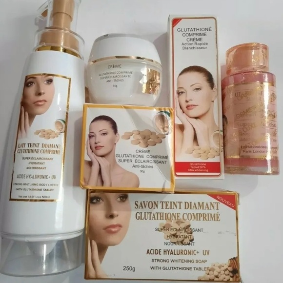 5 in 1 Glutathion comprime Lotion 500ml, face cream ,bar, serum and tube